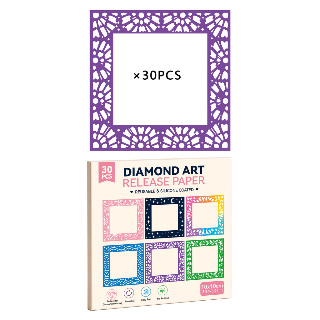 Purple 30PCS diamond art release paper