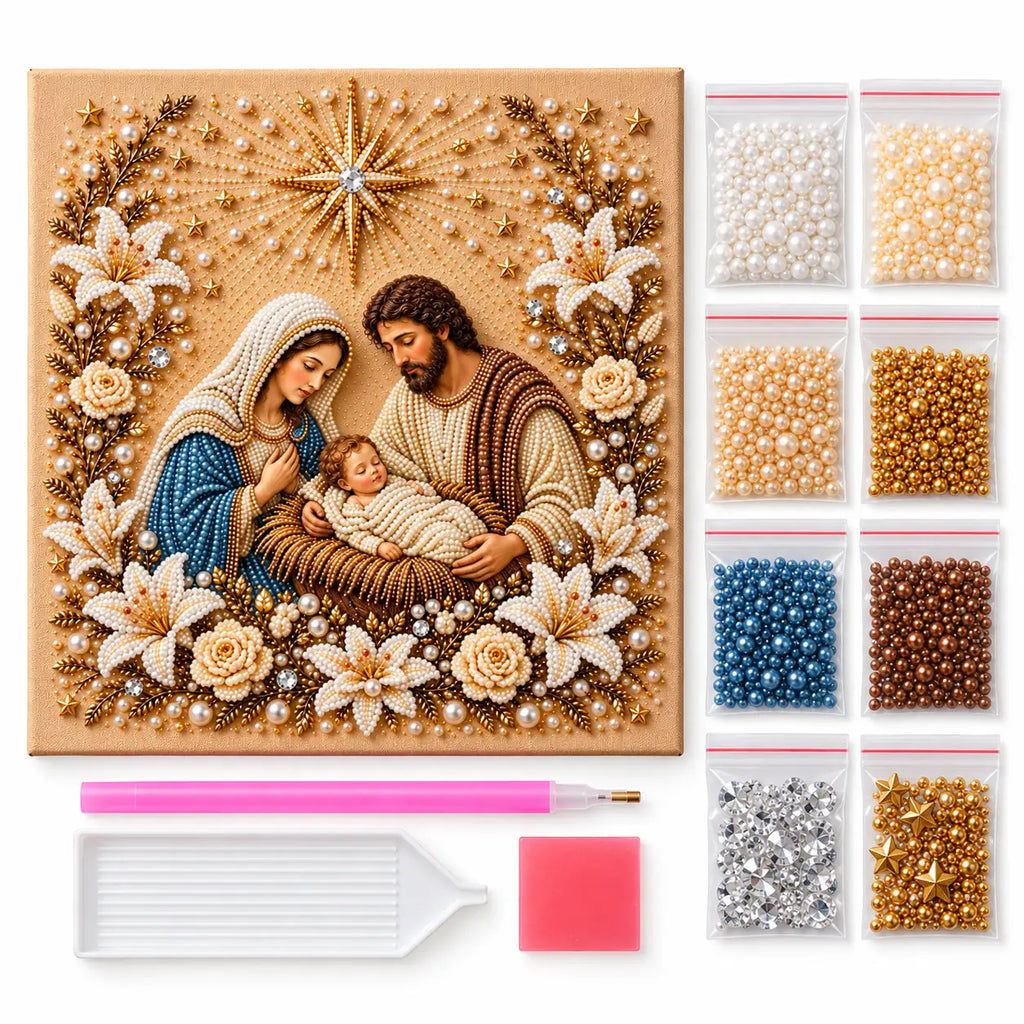 Holy Family Nativity Pearl Diamond Painting Kit kit image