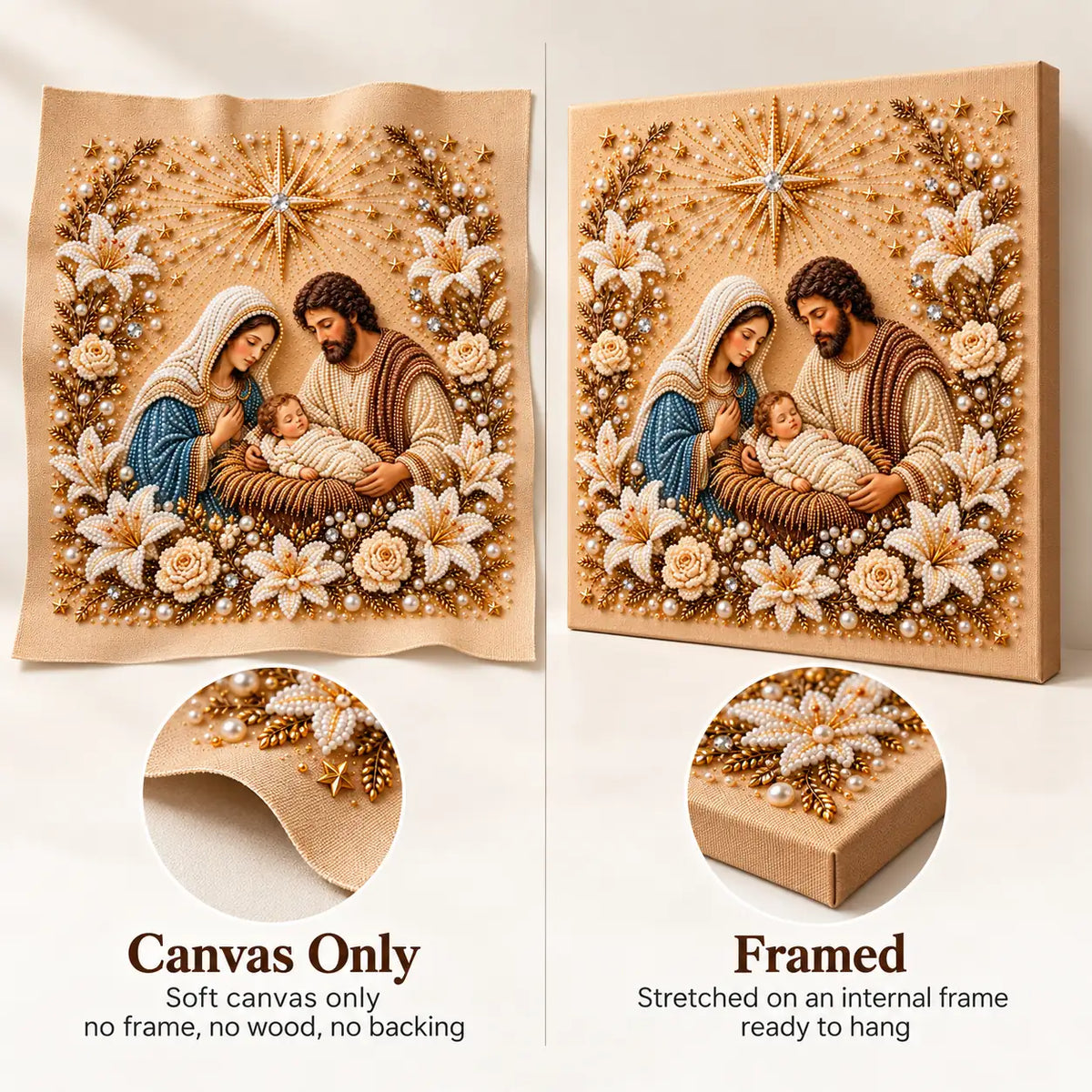 Holy Family Nativity Pearl Diamond Painting Kit style image