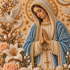 Virgin Mary Pearl Diamond Painting Kit detail image