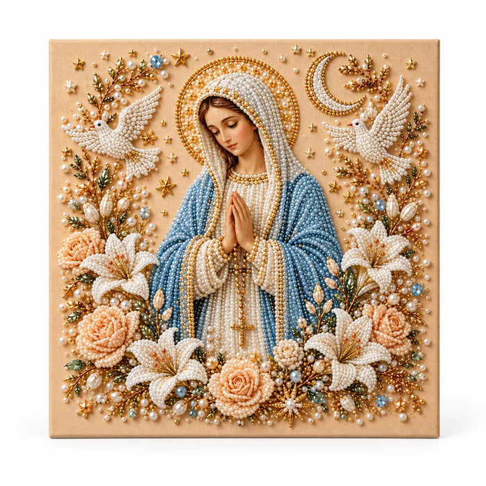 Virgin Mary Pearl Diamond Painting Kit hero image