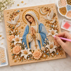 Virgin Mary Pearl Diamond Painting Kit process image
