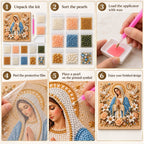Virgin Mary Pearl Diamond Painting Kit tutorial image