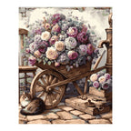 Rose Cart with Sleeping Cat completed artwork on a clean white background