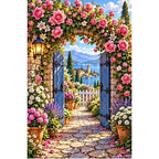 Roses Vintage Garden Gate — original artwork on a clean white background