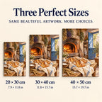 Rustic Bread Oven Door — size comparison for 20 × 30, 30 × 40 and 40 × 50 cm