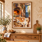 Rustic Bread Oven Door — finished diamond painting displayed in a home interior