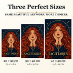 Sagittarius Archer Star diamond painting in 20 by 30, 30 by 40, and 40 by 50 centimeter sizes