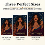 Sagittarius Arrow Star diamond painting in 20 by 30, 30 by 40, and 40 by 50 centimeter sizes