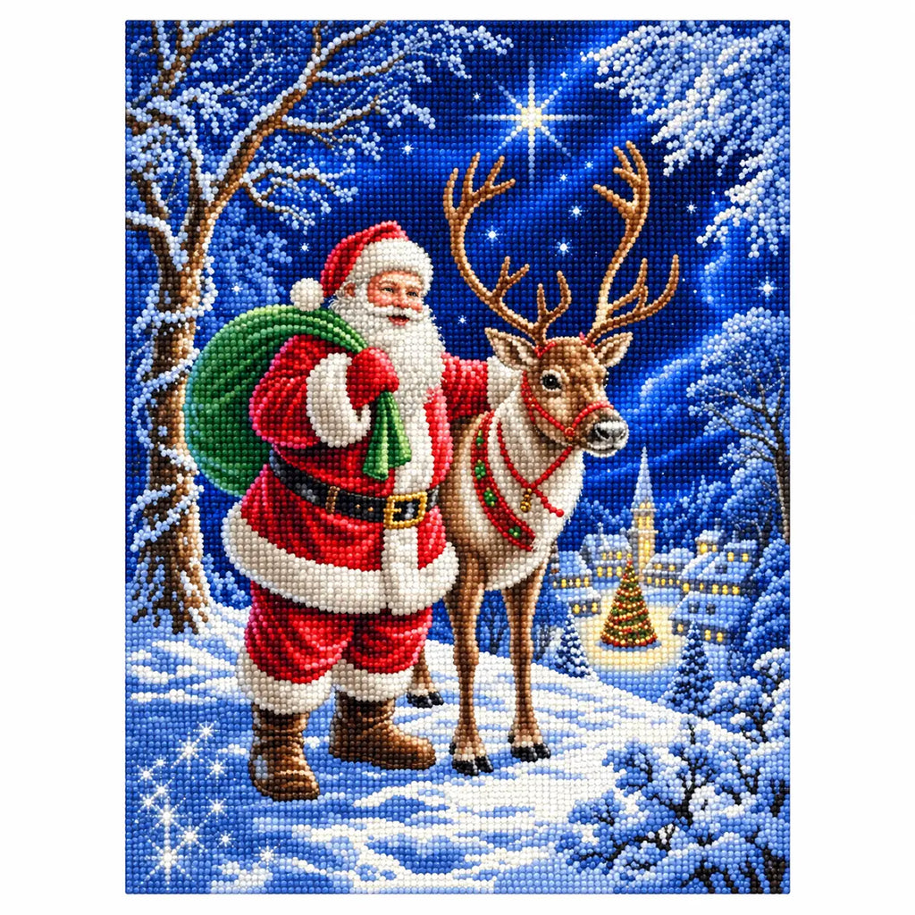 Finished diamond painting for Santa Beneath The Guiding Star