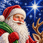 Close-up diamond detail for Santa Beneath The Guiding Star