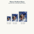 20 × 30, 30 × 40 and 40 × 50 cm size guide for Santa Beneath The Guiding Star