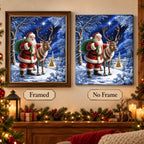 Framed and no-frame options for Santa Beneath The Guiding Star