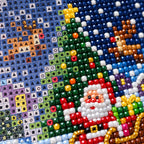 Santa Christmas Tree Diamond Painting Kit detail