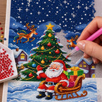 Santa Christmas Tree Diamond Painting Kit process