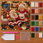 Santa Cookie Grandma Pearl Diamond Painting Kit kit