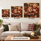 Santa Cookie Grandma Pearl Diamond Painting Kit size