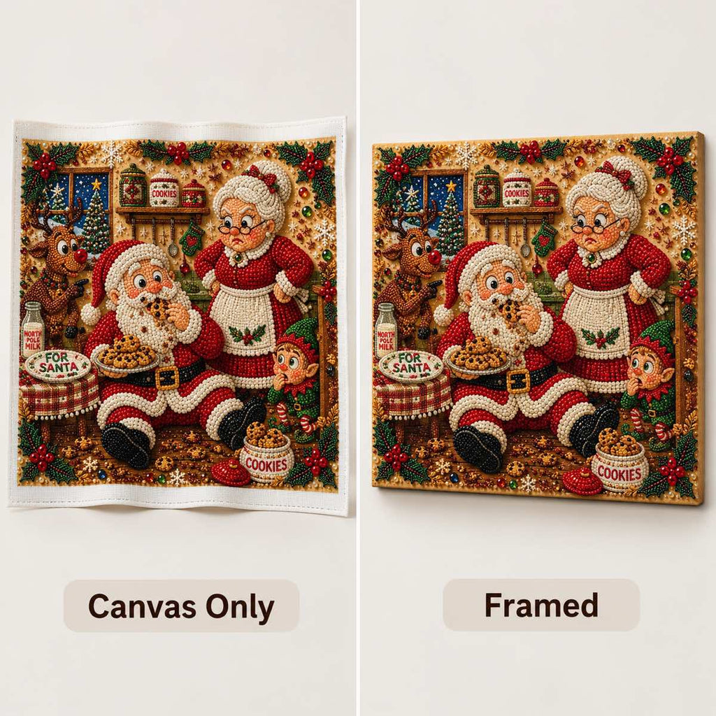Santa Cookie Grandma Pearl Diamond Painting Kit style