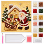 Santa Cottage Gift Sleigh — kit image