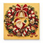 Santa Elves Christmas Wreath — hero image