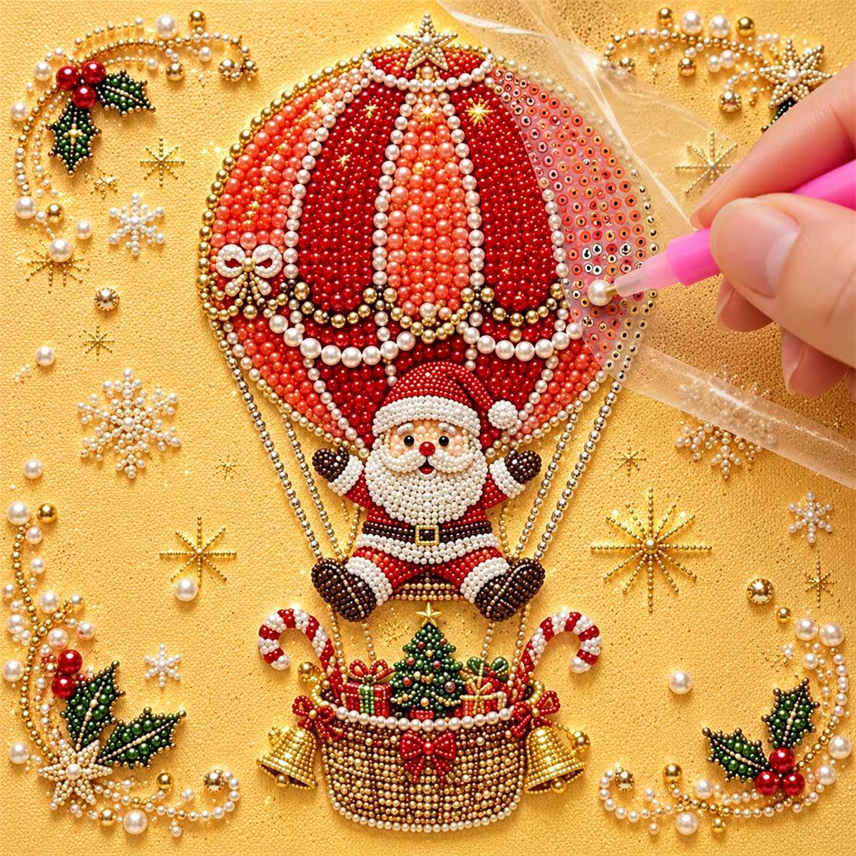 Santa Hot Air Balloon — process image