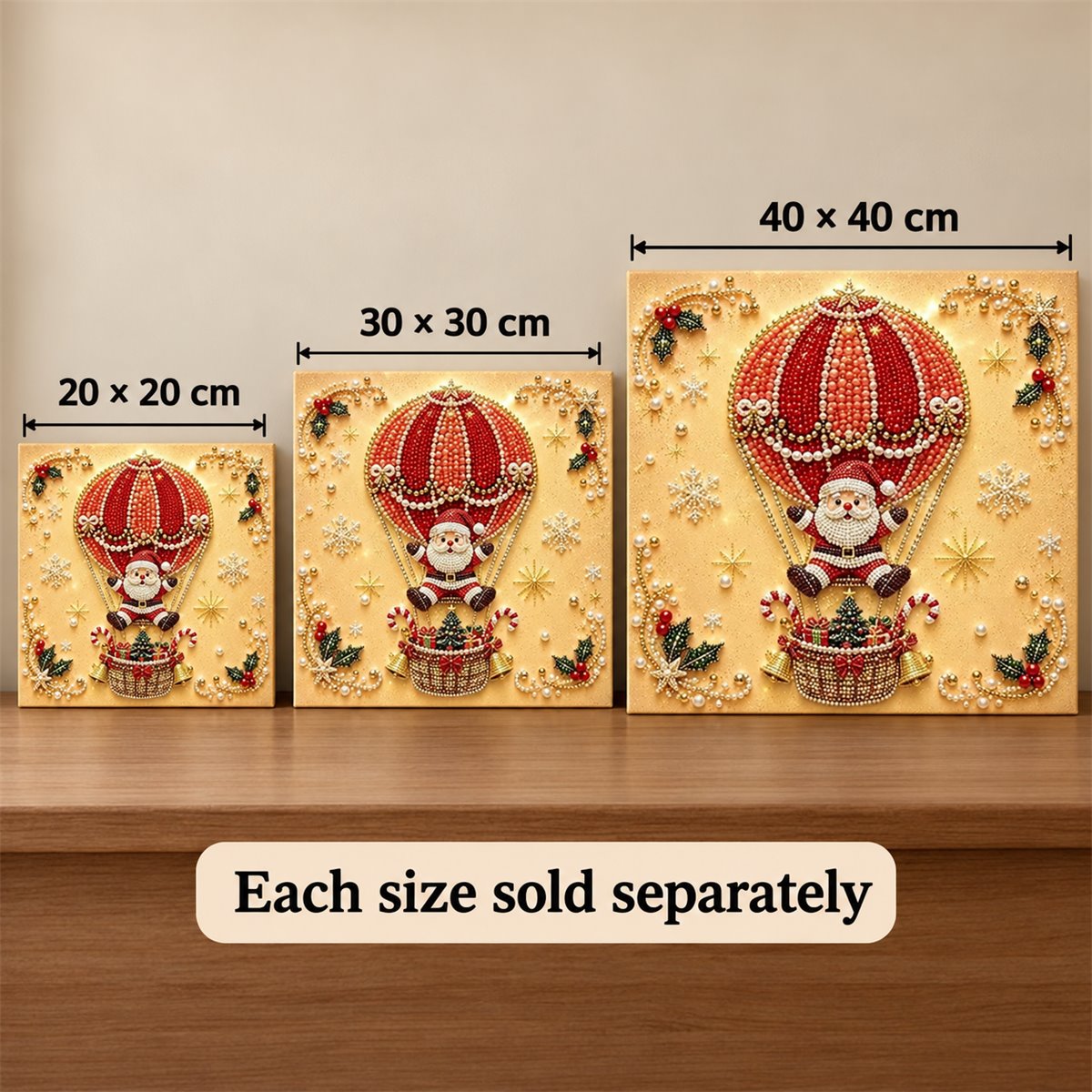 Santa Hot Air Balloon — size image