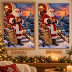 Framed and no-frame comparison for the Santa lighthouse delivery design