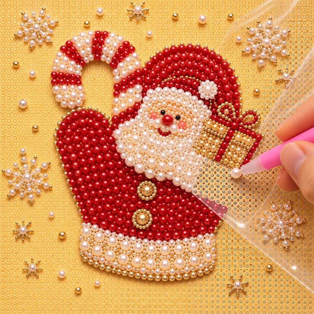 Santa Mitten Gift — process image