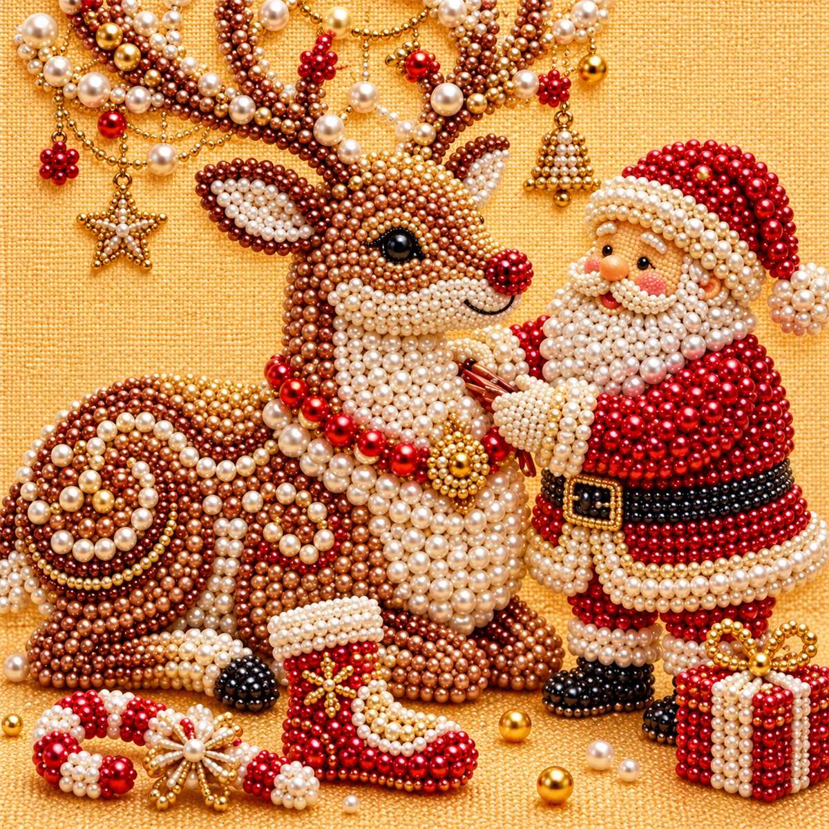 Santa Reindeer Hug — detail image