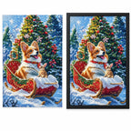 Santa Sleigh Christmas Diamond Painting Kit frame comparison