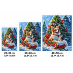 Santa Sleigh Christmas Diamond Painting Kit sizes
