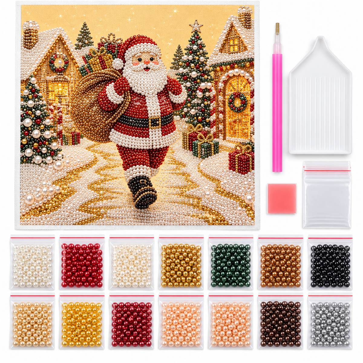 Santa Snowy Village Walk — kit image