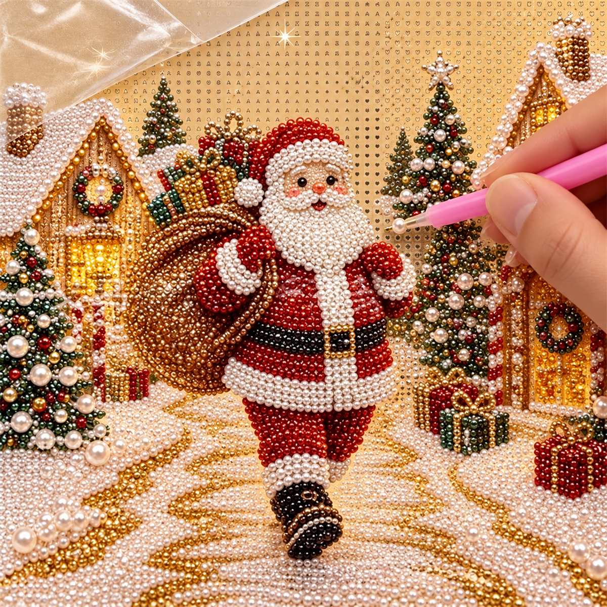 Santa Snowy Village Walk — process image