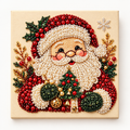 Santa With Christmas Tree Pearl Diamond Painting Kit hero image