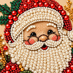 Santa With Glasses pearl painting kit – detail image
