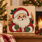 Santa With Glasses pearl painting kit – room image