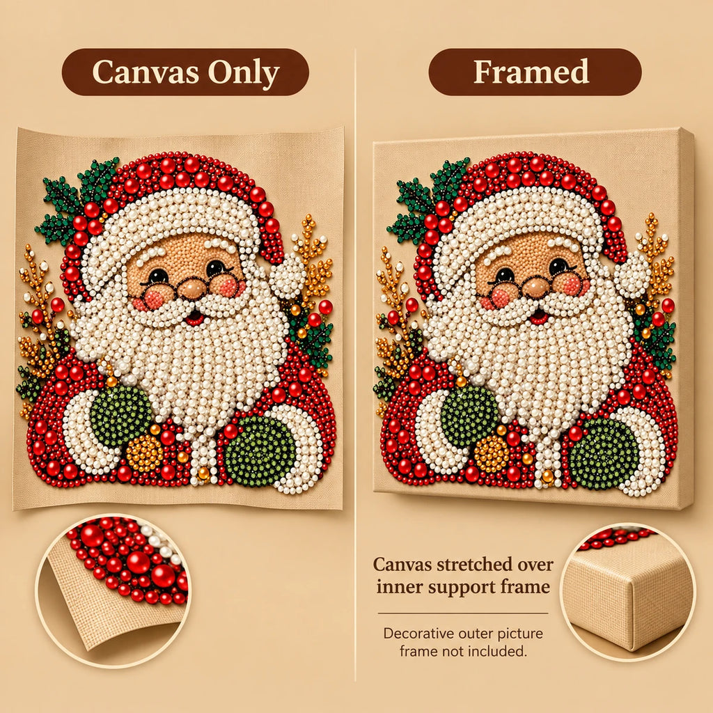 Santa With Glasses pearl painting kit – style image