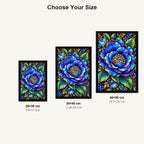 Sapphire Blue Camellia Diamond Painting Kit — Size guide
