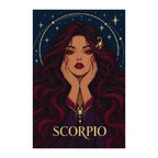 Finished white-background diamond painting of Scorpio Violet Sting