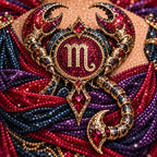 Close-up diamond detail for Scorpio guardian and jeweled scorpion