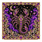 Finished scorpio pearl painting design on a clean background