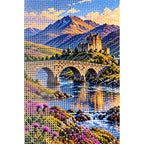 Scottish Highland Stone Bridge diamond and canvas detail