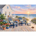Seaside Cottage Beach Diamond Painting Kit finished landscape diamond painting product