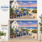 Seaside Cottage Beach Diamond Painting Kit diamond painting No Frame and Framed options
