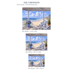 Coastal beach porch landscape diamond painting size comparison 30x20 40x30 50x40 cm