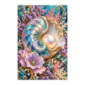 Original white-background artwork of Shell Cameo and Pearls