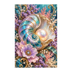 Original white-background artwork of Shell Cameo and Pearls