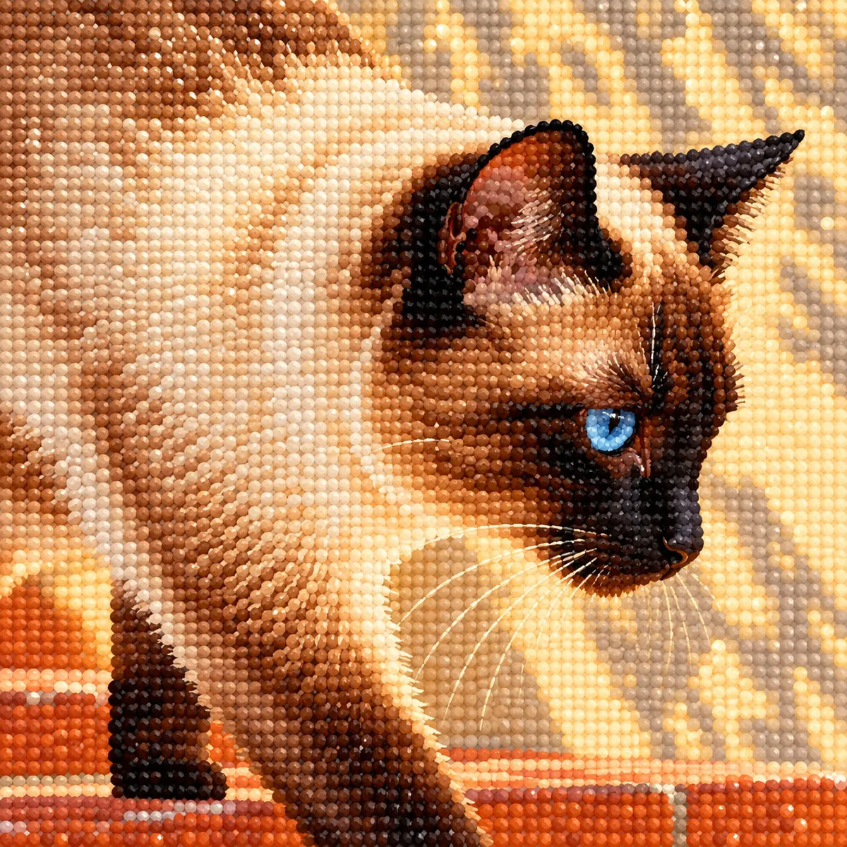 Close-up of sparkling drills on the Siamese Terracotta Steps design