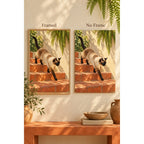 Framed and no-frame options for the Siamese Terracotta Steps diamond painting