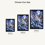 Silver Moon Dragon Gothic Castle — size comparison for 20 × 30, 30 × 40 and 40 × 50 cm